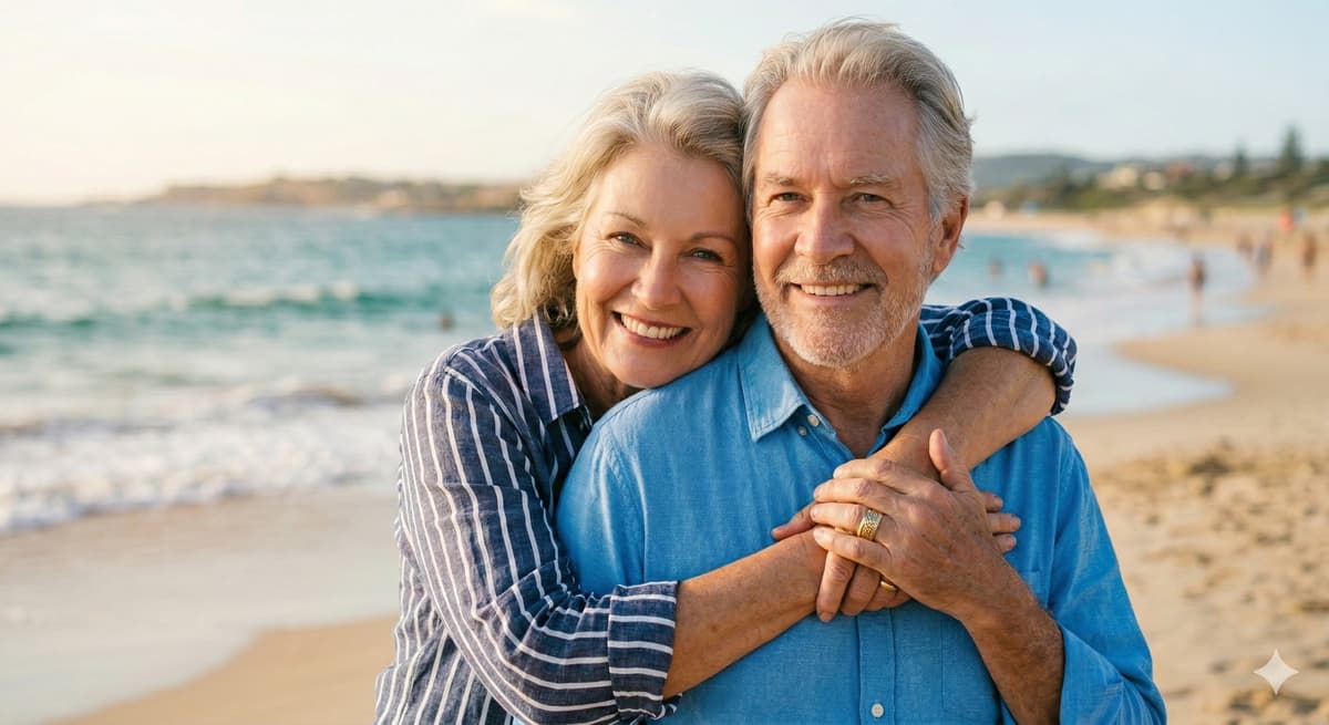 Couple souriant — mutuelle santé
